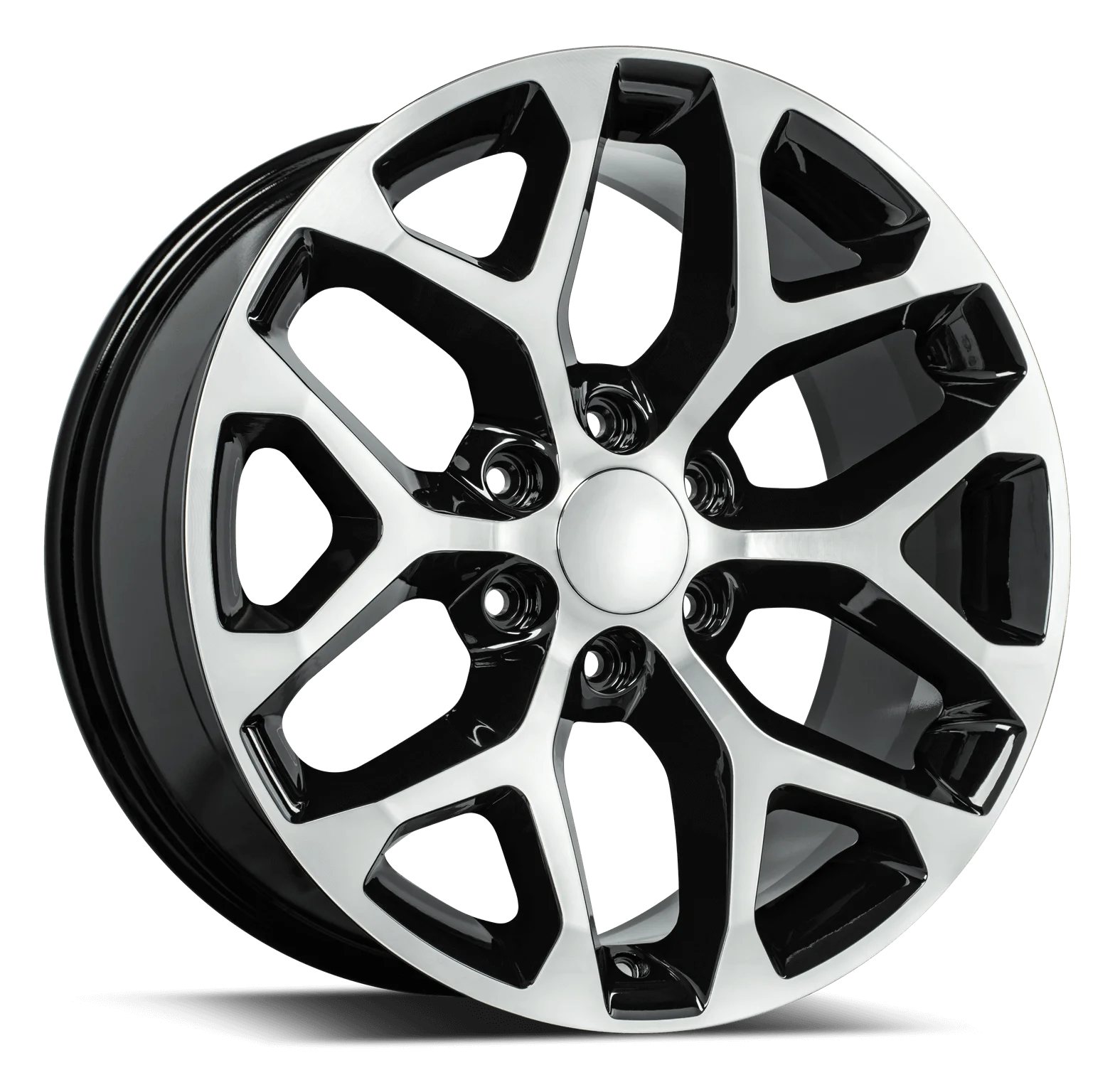 REV Wheels 582MB-2298328 582 Series 22x9 6.1 bs 6x5.5/6x139.7 Black/Machine Lip