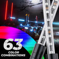 Kemimoto Two 5ft RGB LED Whip Lights Antenna Flag for ATV UTV Can Am X3 Polaris RZR 1000 Jeep